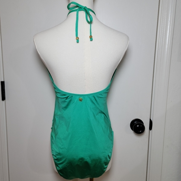 Sunshine 79 Gypset Solids High Neck One Piece Swimsuit - Seagreen - Size 12 - Picture 5 of 10
